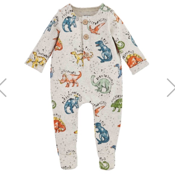 NEW: Mud Pie Dino Button Baby Sleeper - Picture 1 of 5